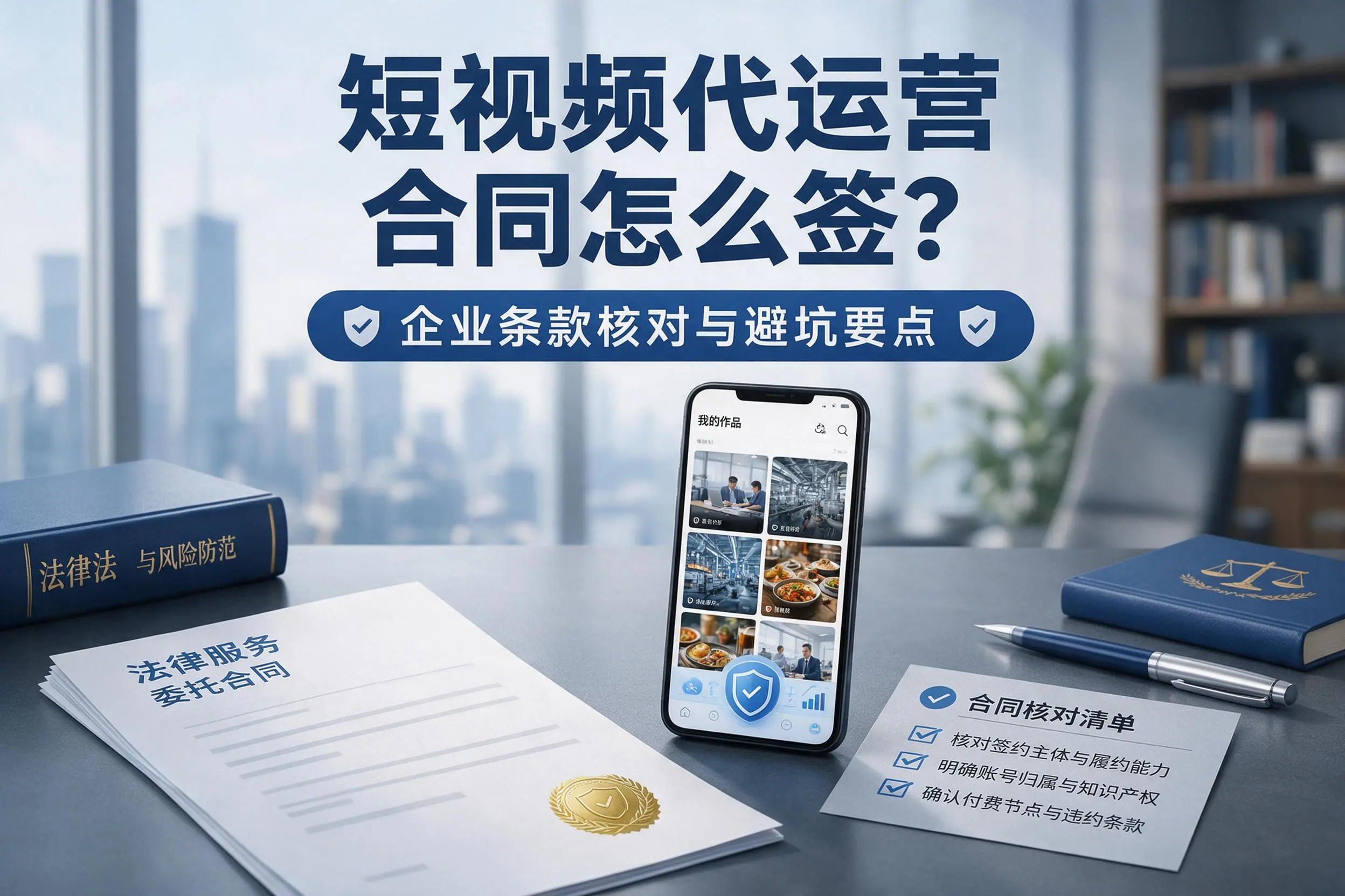 短视频代运营合同怎么签？葫芦岛企业条款核对与避坑要点