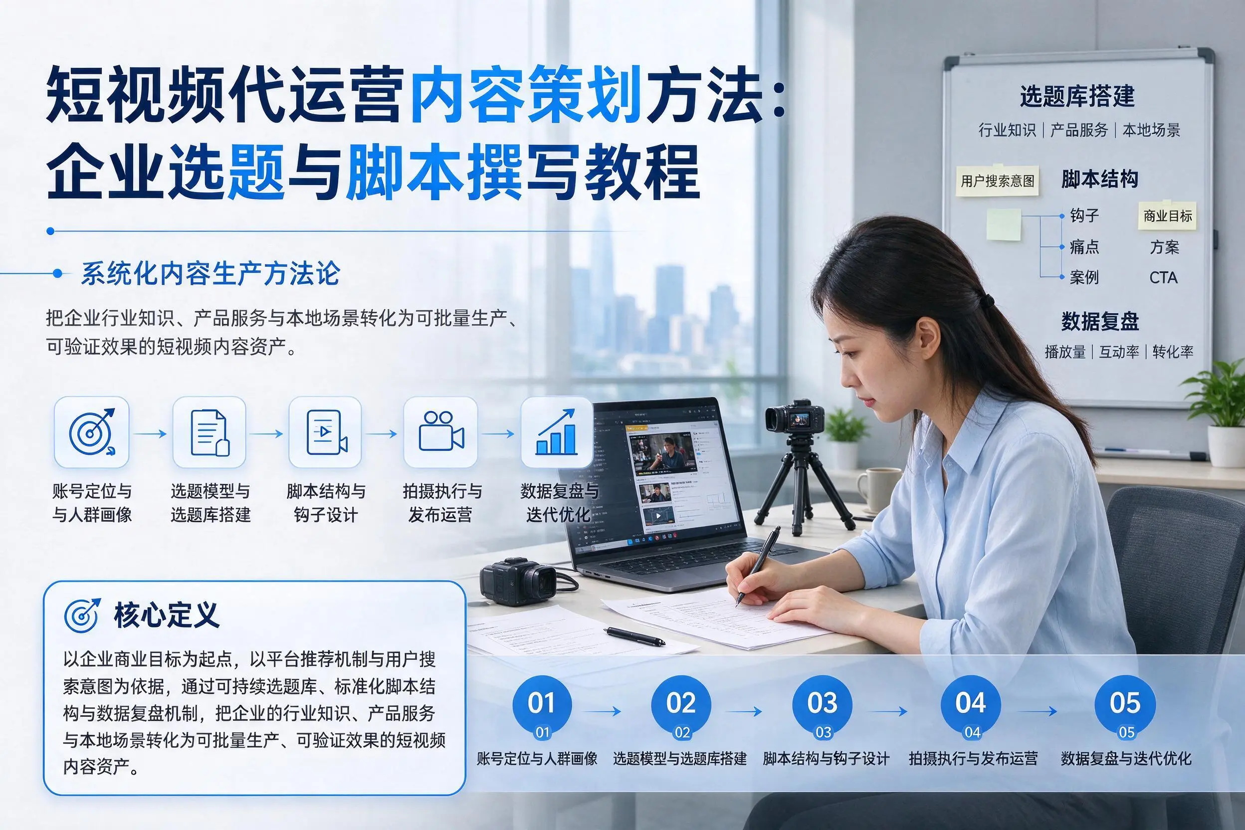 短视频代运营内容策划方法：葫芦岛企业选题与脚本撰写教程