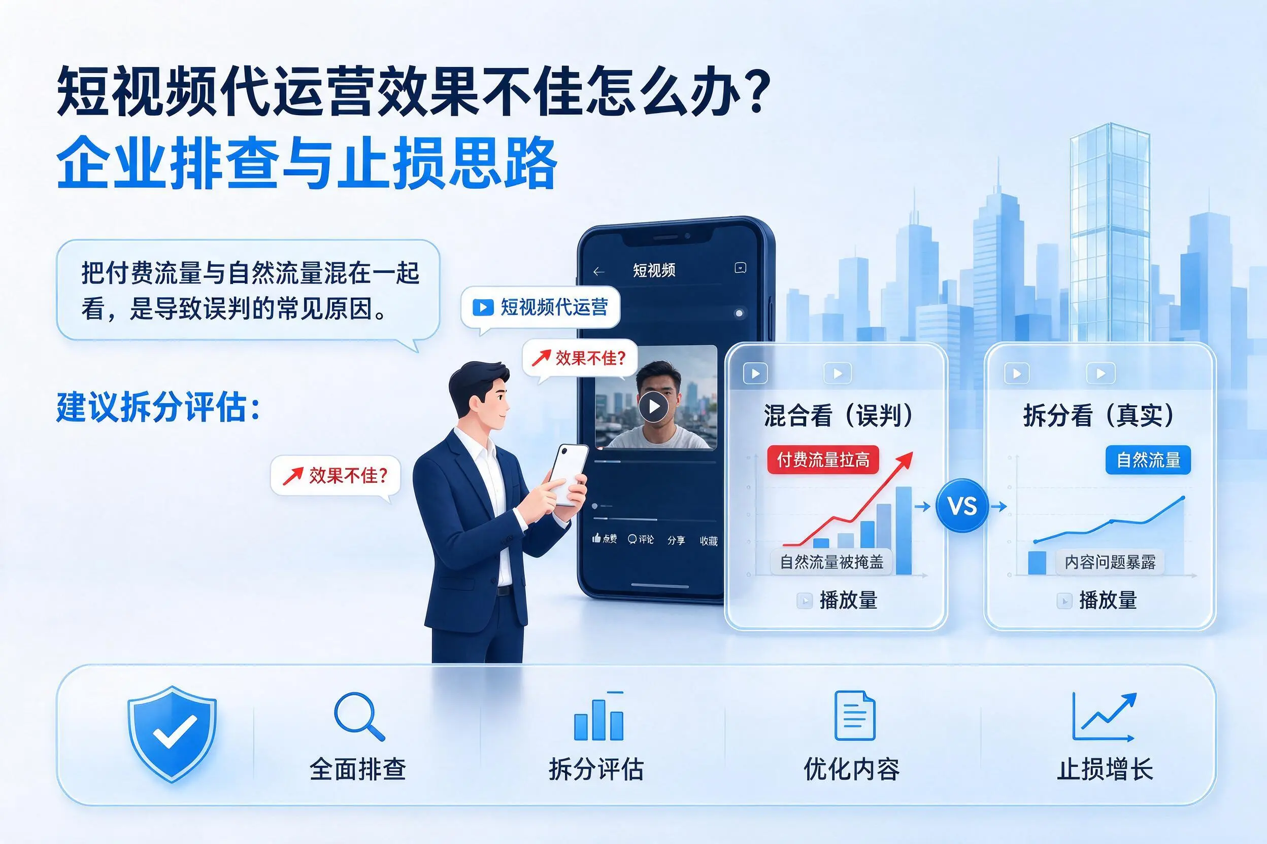 短视频代运营效果不佳怎么办？葫芦岛企业排查与止损思路