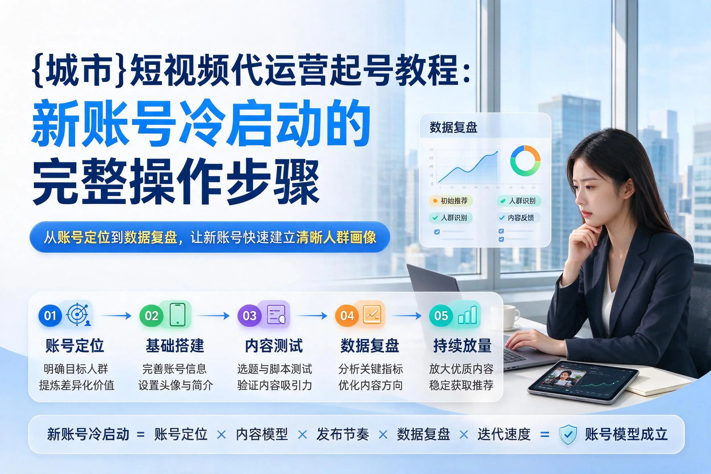 葫芦岛短视频代运营起号教程：新账号冷启动的完整操作步骤