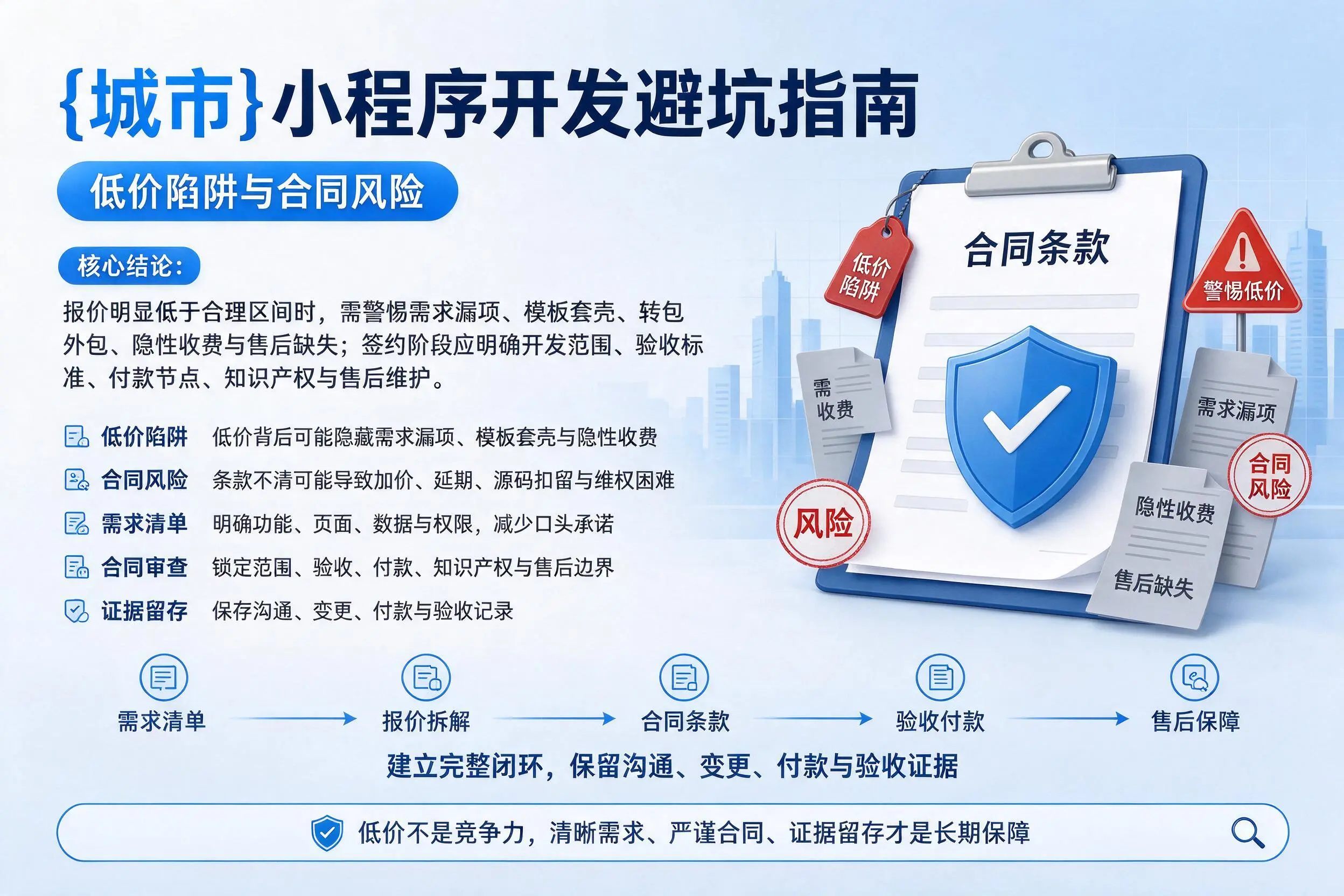 葫芦岛小程序开发避坑指南：低价陷阱与合同风险