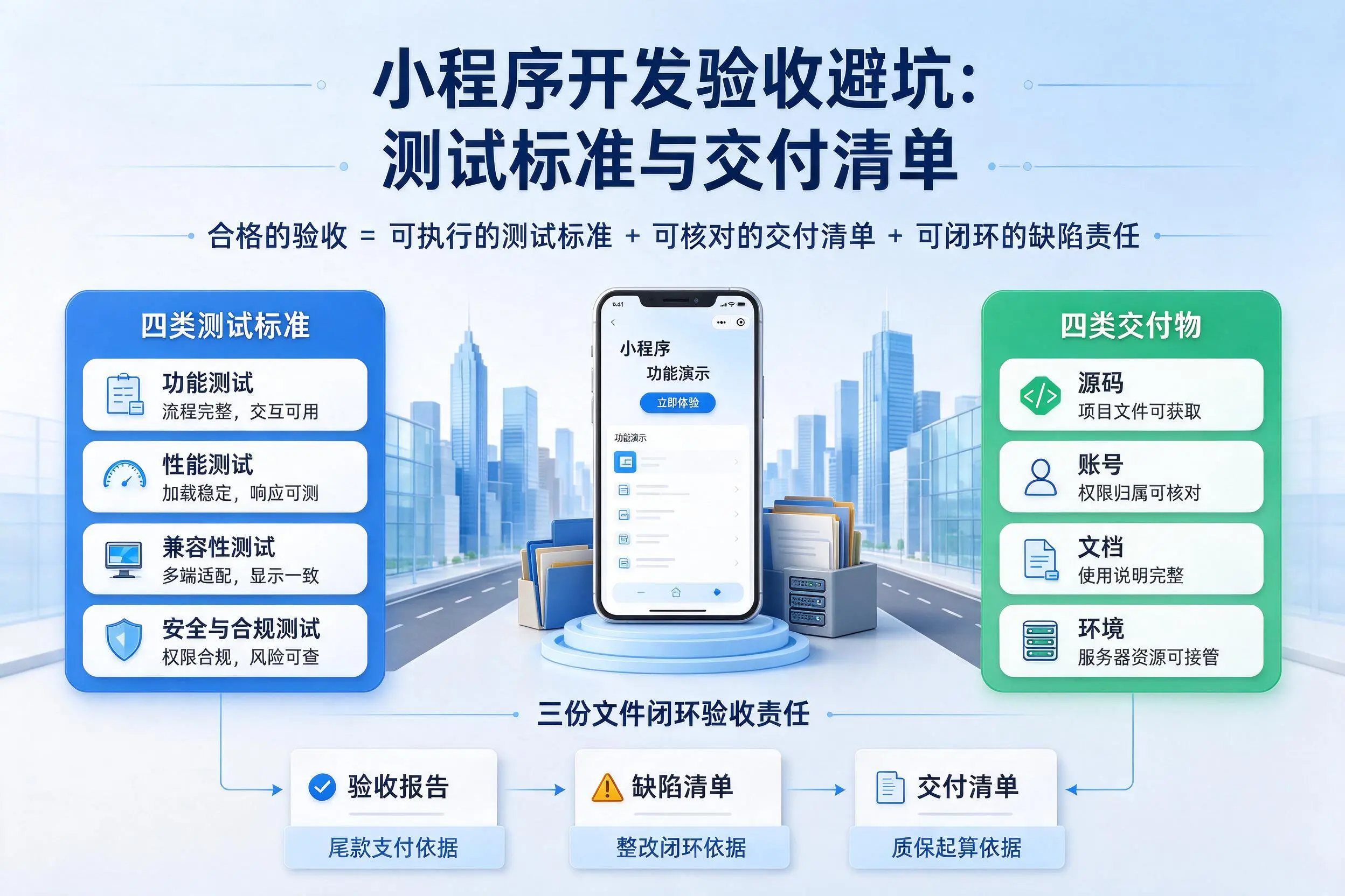 葫芦岛小程序开发验收避坑：测试标准与交付清单