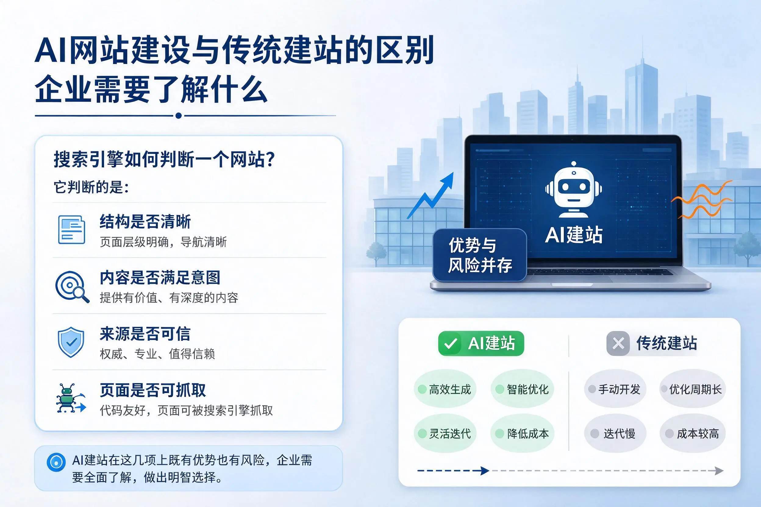 AI网站建设与传统建站的区别，葫芦岛企业需要了解什么