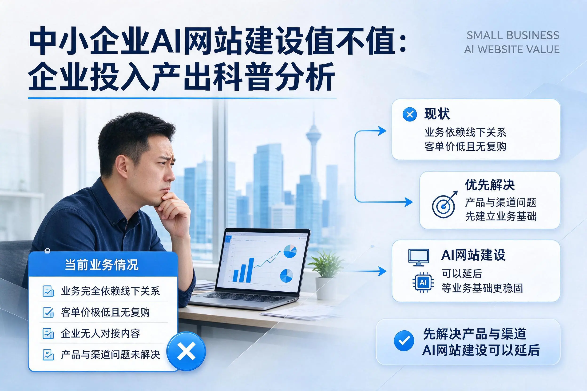 中小企业AI网站建设值不值：葫芦岛企业投入产出科普分析