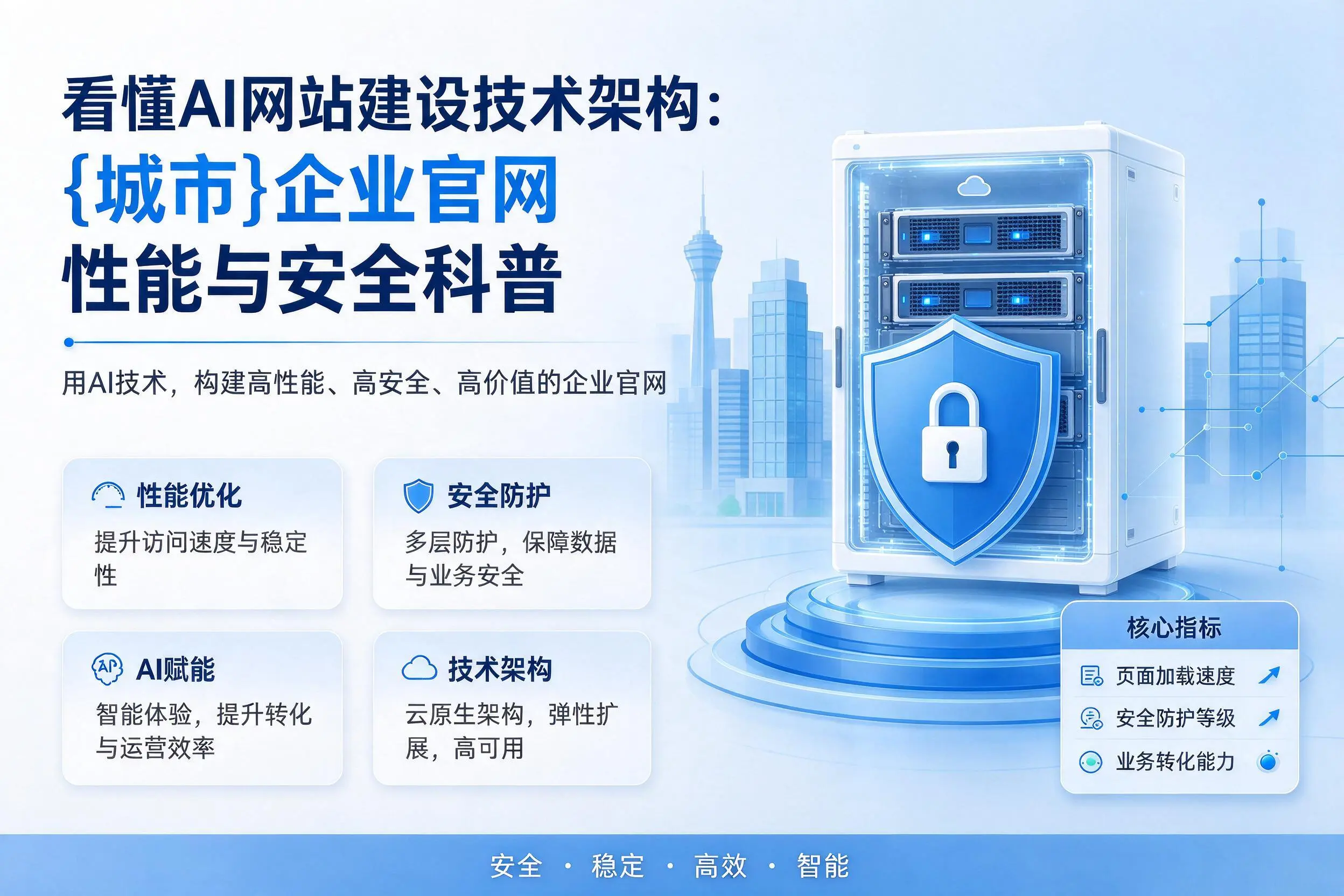 看懂AI网站建设技术架构:葫芦岛企业官网性能与安全科普