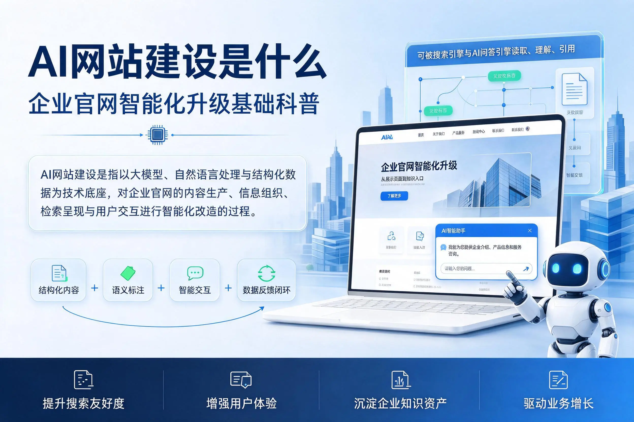 AI网站建设是什么:葫芦岛企业官网智能化升级基础科普