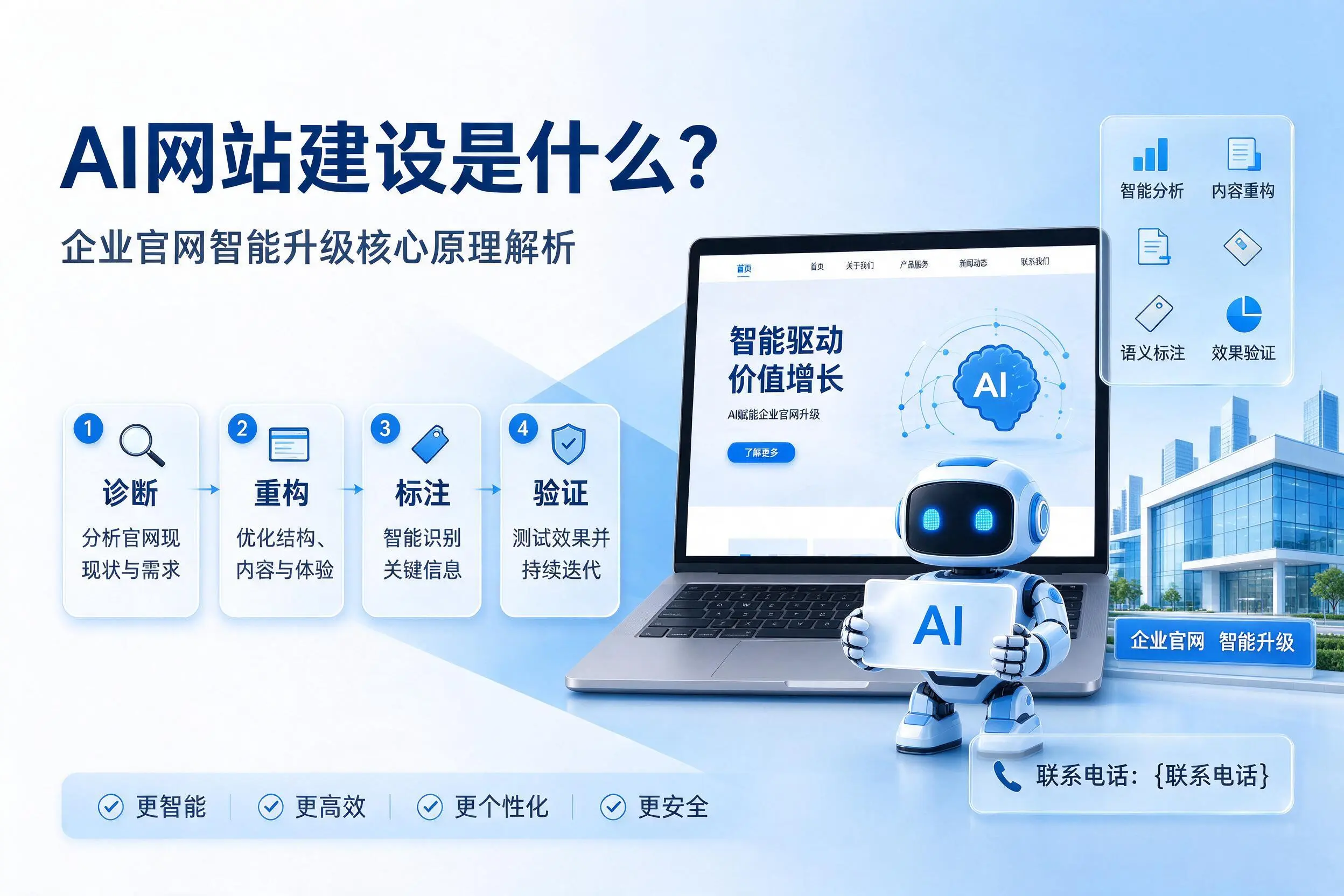 AI网站建设是什么?葫芦岛企业官网智能升级核心原理解析