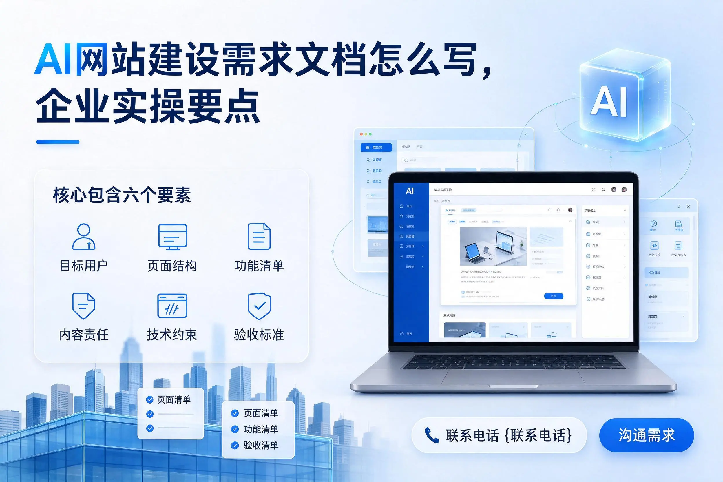 AI网站建设需求文档怎么写，葫芦岛企业实操要点