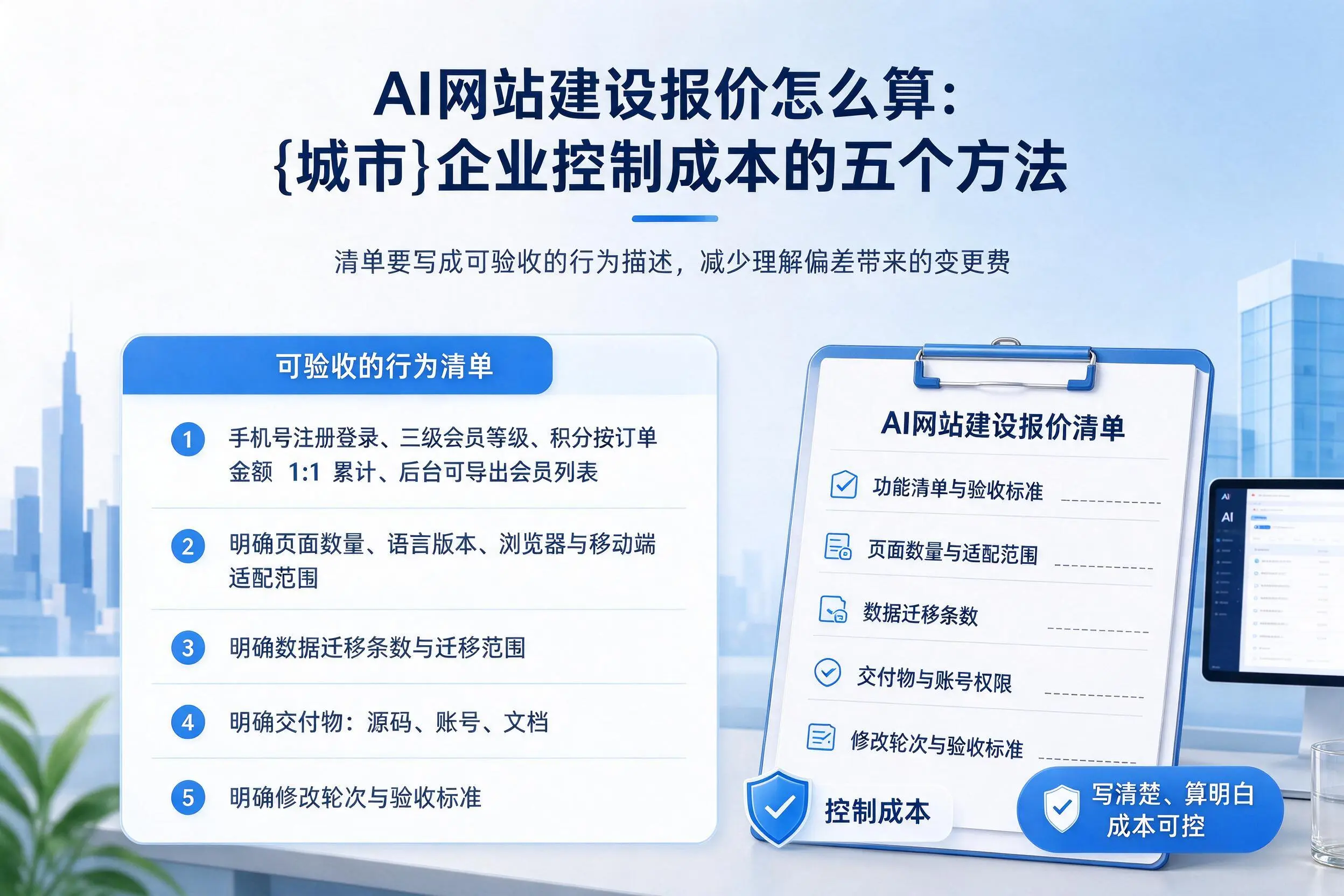 AI网站建设报价怎么算：葫芦岛企业控制成本的五个方法